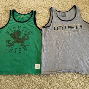 2 Notre Dame Medium Tank Tops - UA and Retro Brand